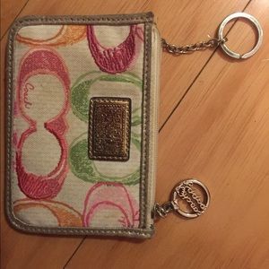 Authentic coach keychain wallet
