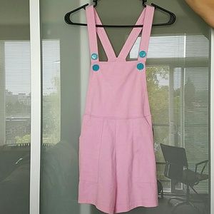 Pink American Apparel Overalls