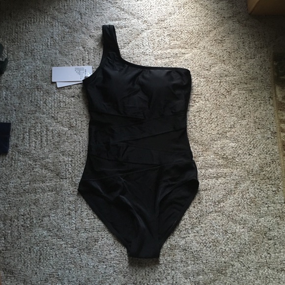 Black Size M One Piece Swim Suit