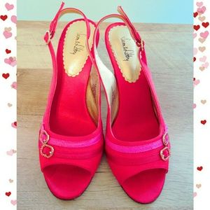 Sam & Libby Valentine Satin Heels, size 8