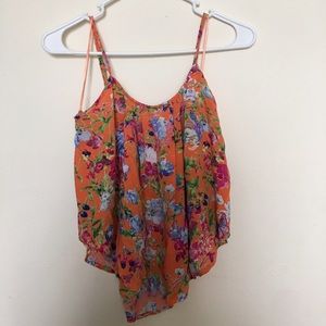 Orange floral top