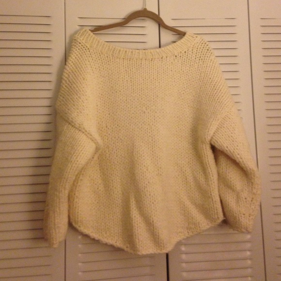 Off the Shoulder Alpaca Sweater