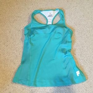 Fila sport performance tank. Teal in color