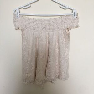 Off the shoulder lace top
