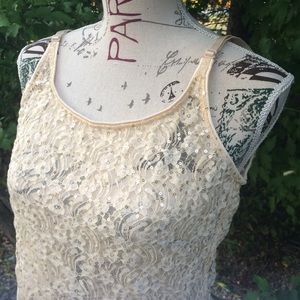 Gorgeous sparkly champagne tank!
