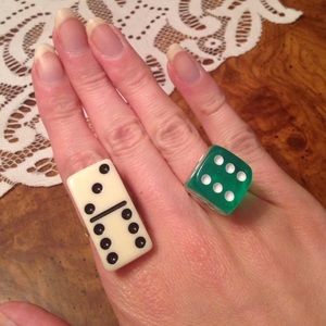 Dice & Domino Ring Set