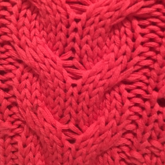 Coral colored cropped sweater - Picture 3 of 4