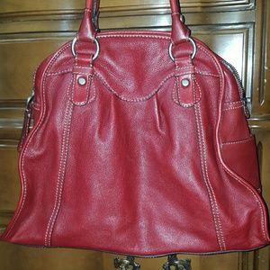 Fossil Lg. Red Tote Purse Bag