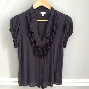 Anthropologie ruffle blouse