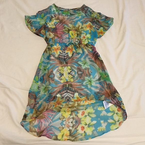 Lucky Brand Other - 🆕 Lucky Brand Kids Hi Low Tropical Print Dress