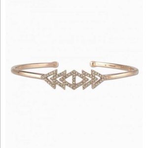 Pave Triangle Cuff - Rose Gold