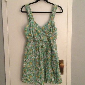 Vintage Seafoam Green Floral Dress