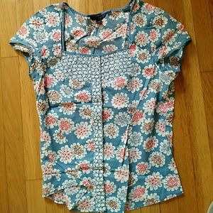 Boden blue floral top