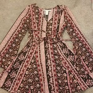 Floral long sleeved dress