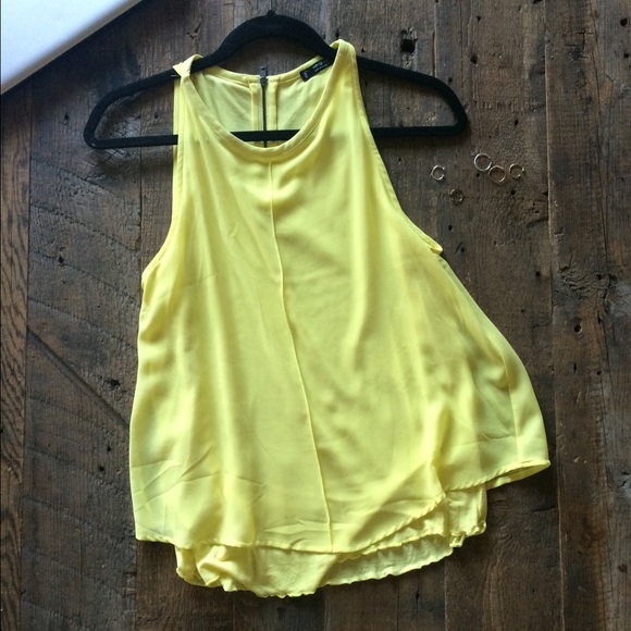 MNG | Beautiful Bright Yellow Flowy Tank