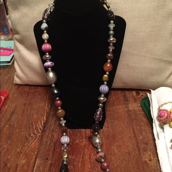 Cookie Lee Long Colorful Beaded Necklace