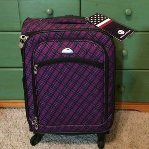 Purple American Flyer Suitcase
