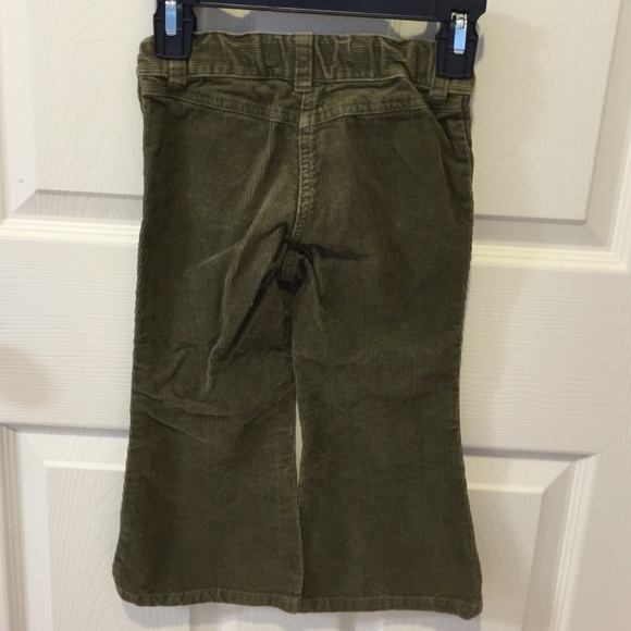 Gymboree 3T green corduroy pants with pink ribbon! - Picture 2 of 4