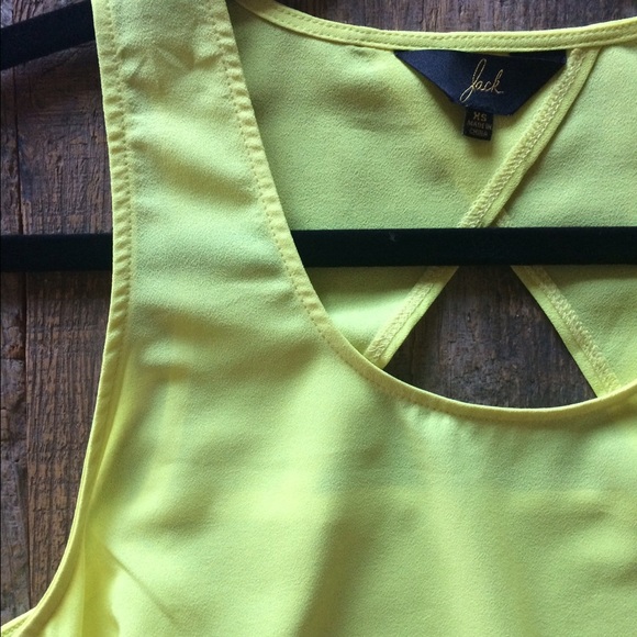 Jack BB Dakota | Bright Yellow Cross Back Tank - Picture 2 of 2
