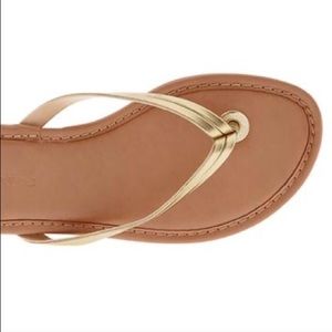 ALDO Gold Flip Flops