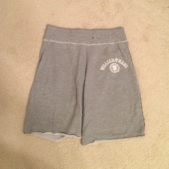 Gray shorts with the William and Mary logo