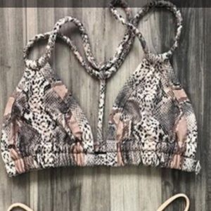 Snake printed bikini top