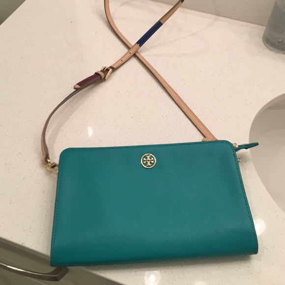Tory burch turquoise purse
