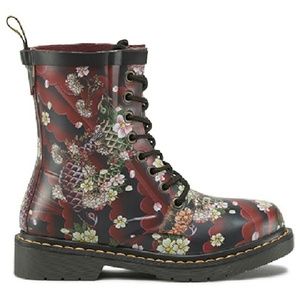 DR. MARTENS IN CHERRY RED TATTOO FLORAL