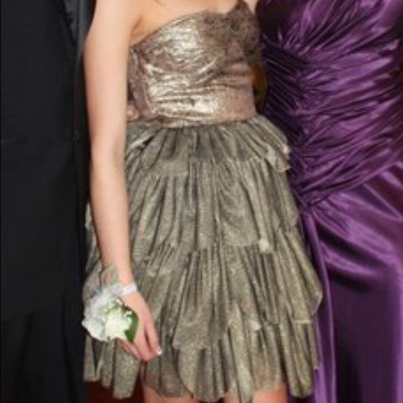 BCBG jacquard formal cocktail dress