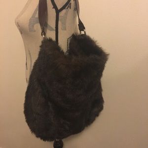 Faux fur bag
