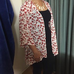 Oversized fun summer floral Kimono