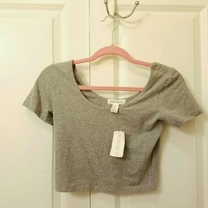 Forever 21 gray crop top