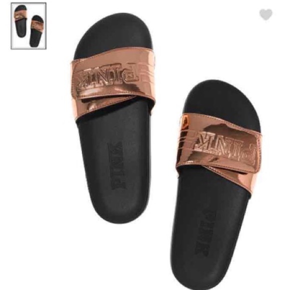 VS Pink Crossover Slides/Sandals