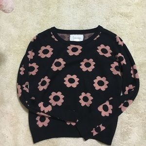 Black and peach color sweater