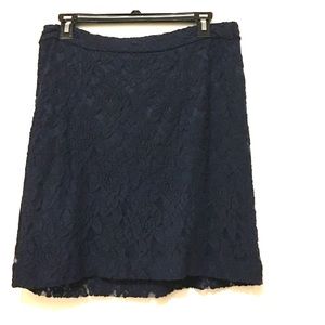 Navy floral, lacy skirt