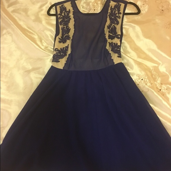 Pins and Needles Blue chiffon dress