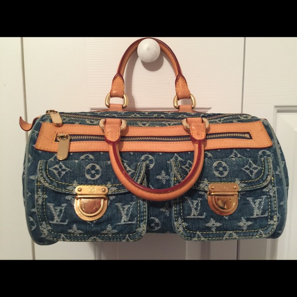 SOLD!   Authentic Vuitton denim Neo Speedy - Picture 1 of 4