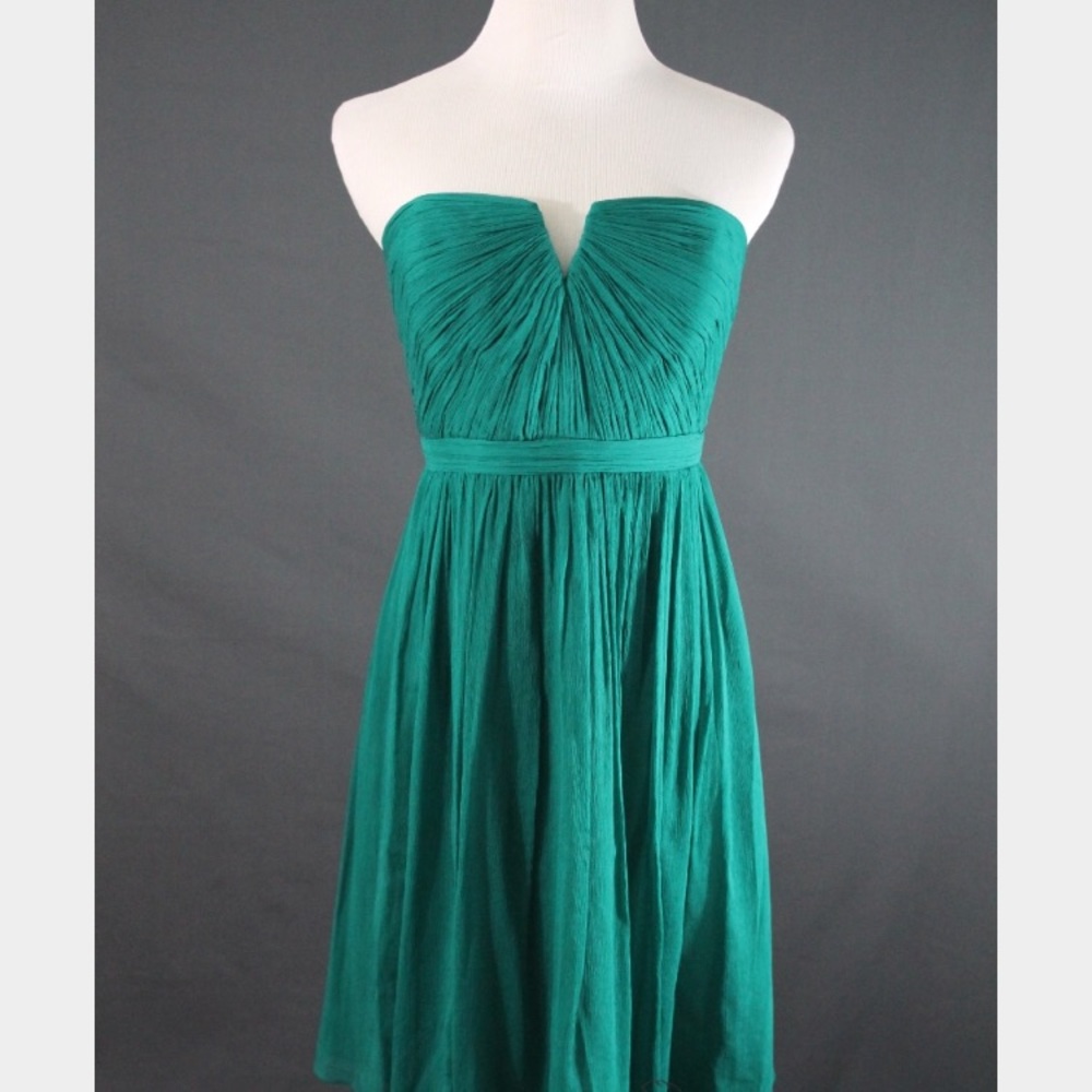 J Crew Silk Rich Peacock Dress