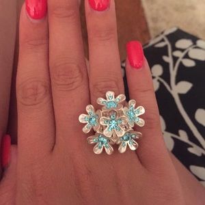 Silver Bouquet flower ring