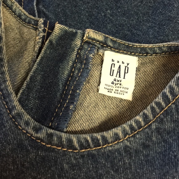 GAP girls denim dress w/ color stitching detai 4yr - Picture 4 of 4