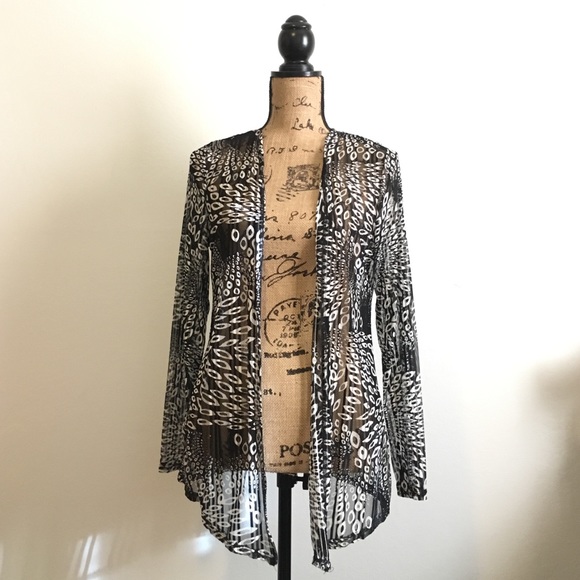 See-through cardigan kimono top