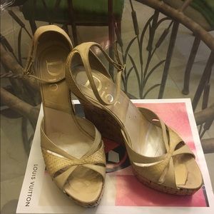 100% Authentic Dior cork wedges