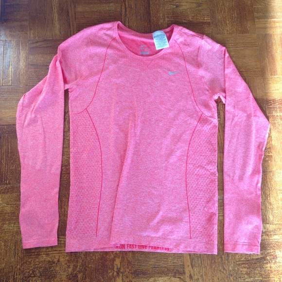Nike Pale Red Long Sleeve Dri-Fit (L)