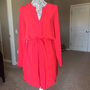 BCBGMAXAZRIA Julee FoldBack Front Drawstring Dress