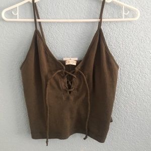 SOLD Brandy Melville green crop top