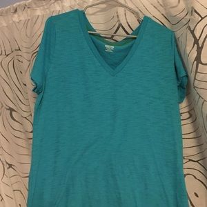 light weight teal v neck