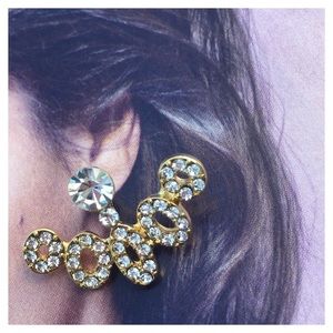 Gold Fan Stud Earrings