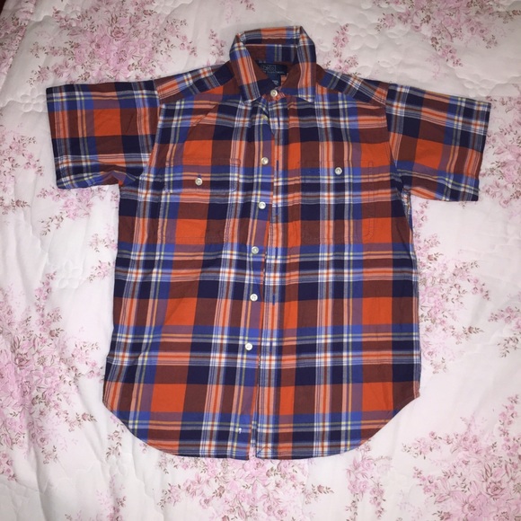 Polo by Ralph Lauren Boys Short Sleeve Plaid Shirt