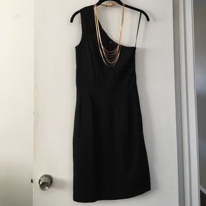 Banana Republic Black one shoulder dress