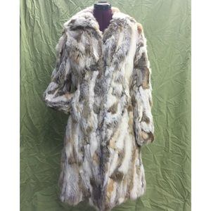 100% Rabbit French Fur Coat